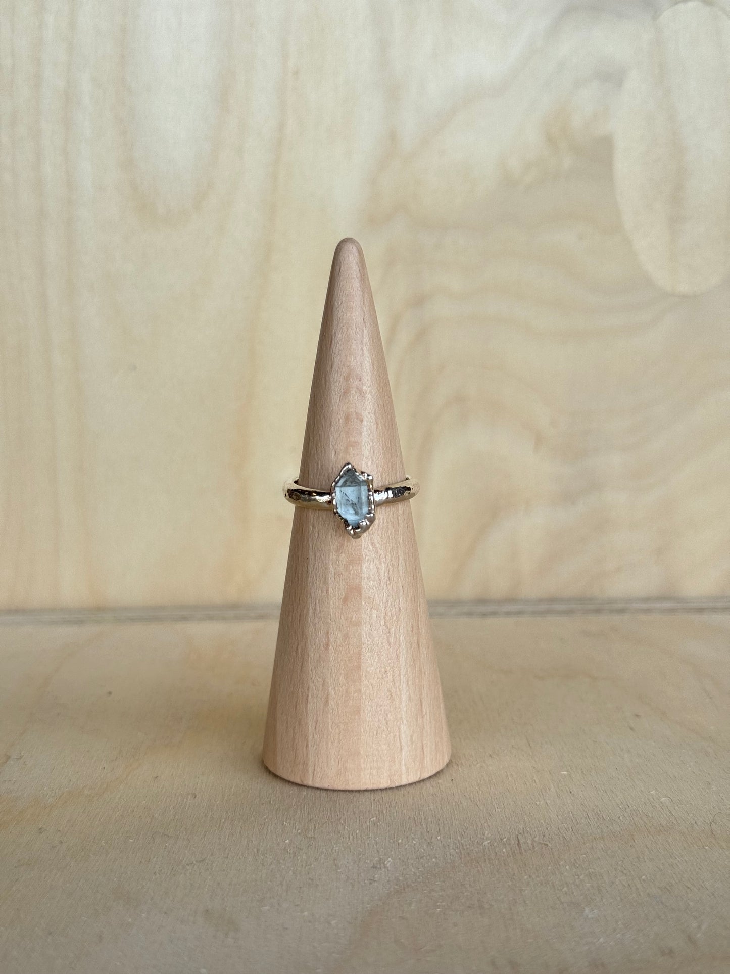 Mini Herkimer Diamond Ring