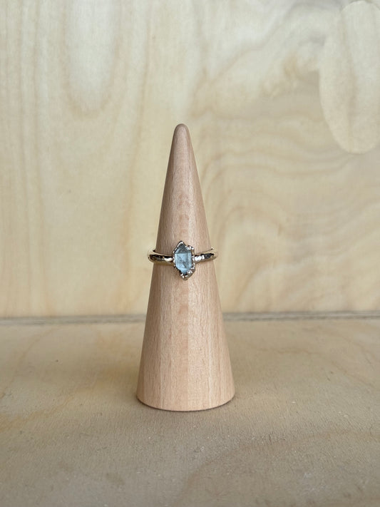 Mini Herkimer Diamond Ring