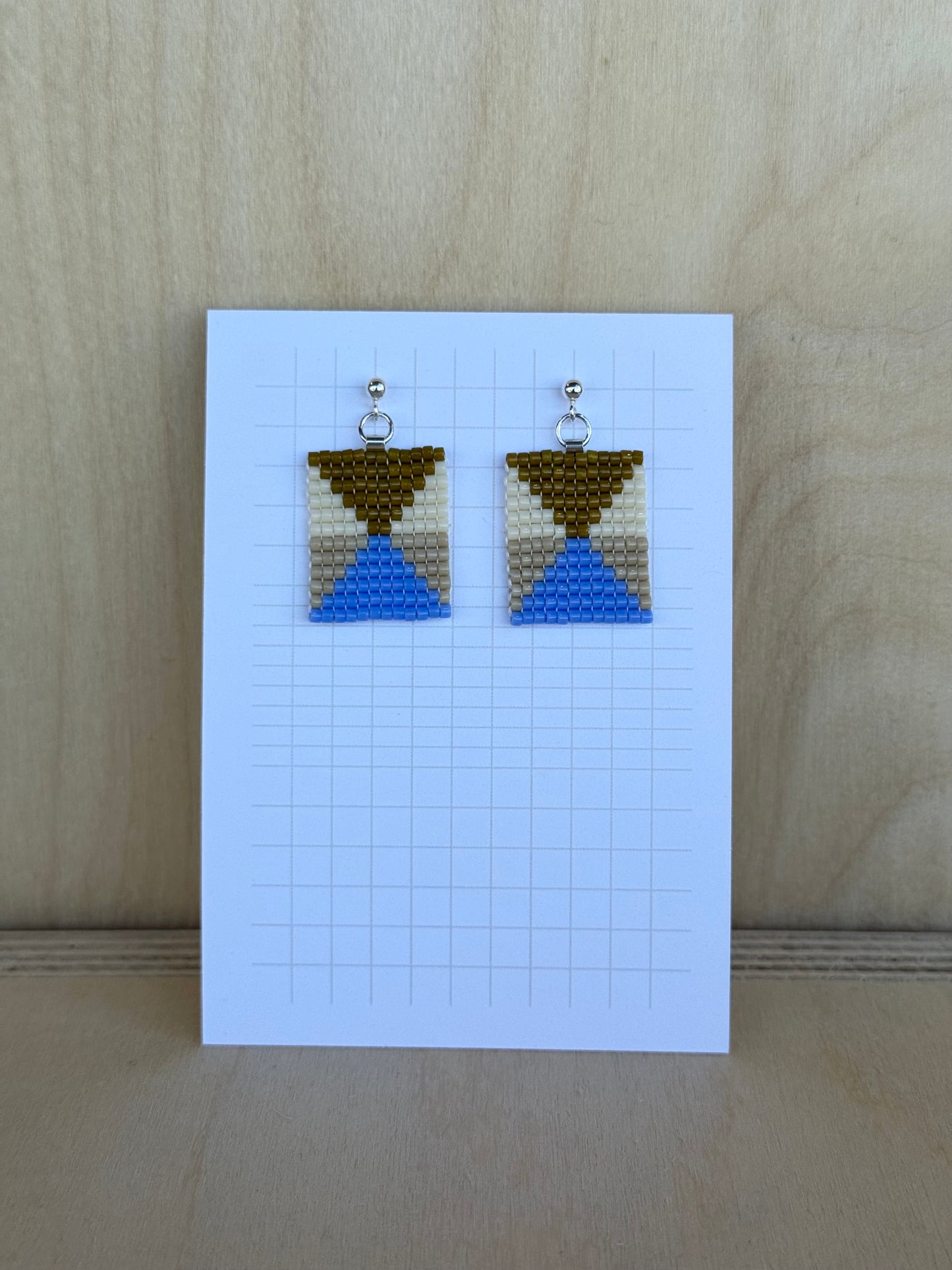 Olive & Blue Squares