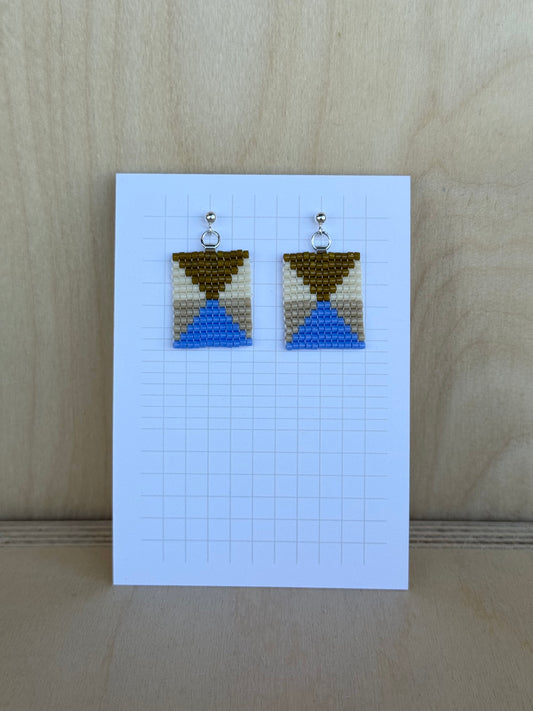 Olive & Blue Squares