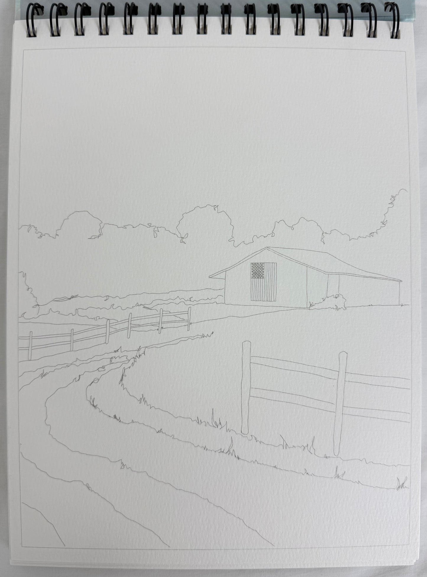 Country Life Watercoloring Book