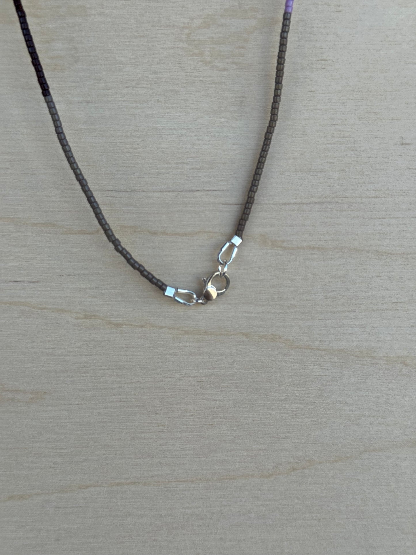 Purple & Brown Beaded Necklace