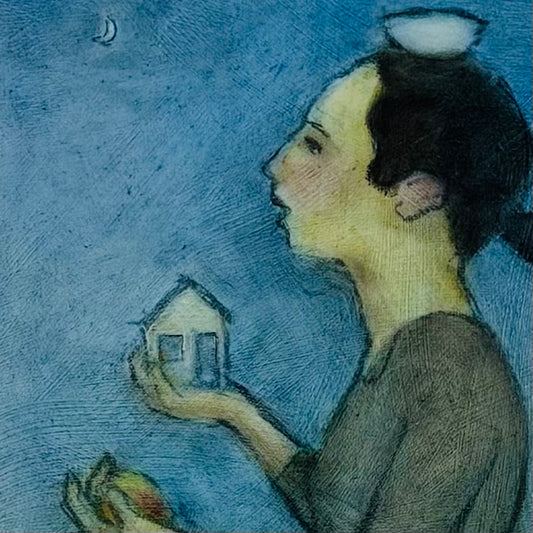 Woman Holding House & Mango