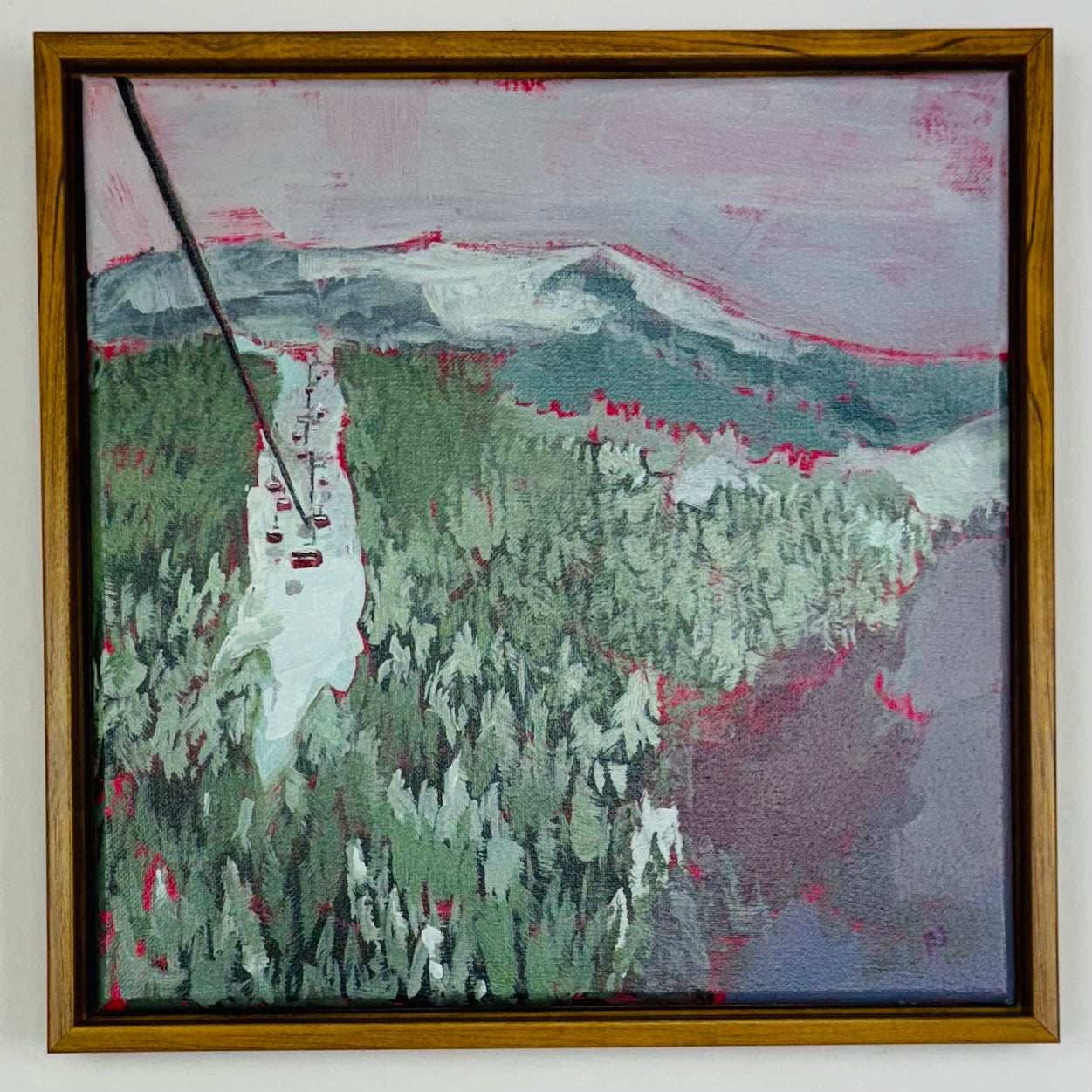 Ski Lift with Mauve Sky