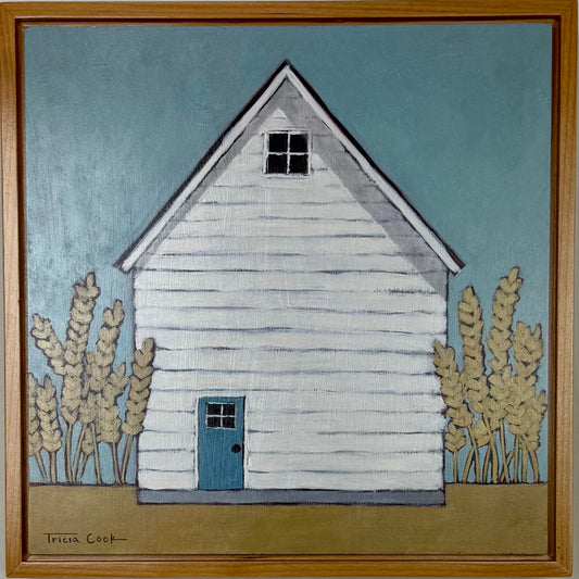 White Barn with a Blue Door