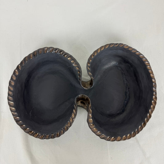 Hand Built Scalloped Two Segment Bowl 4