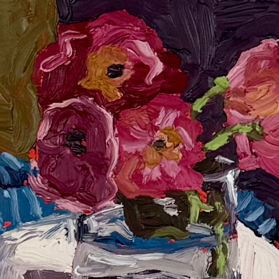 Pink Roses in Vase