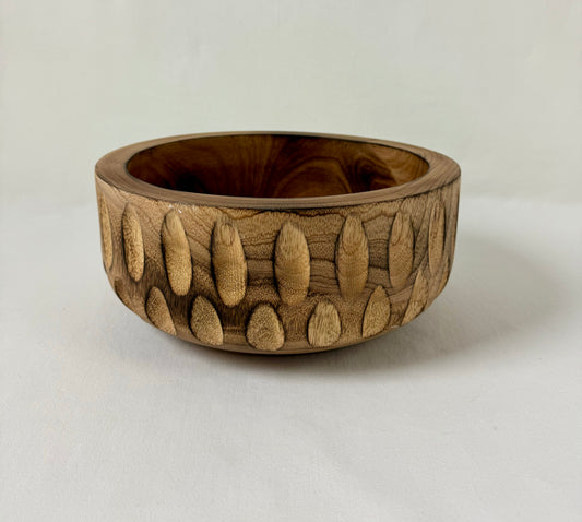 Emma Rayure Wood Bowl