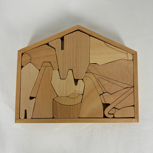 Wood Nativity Set