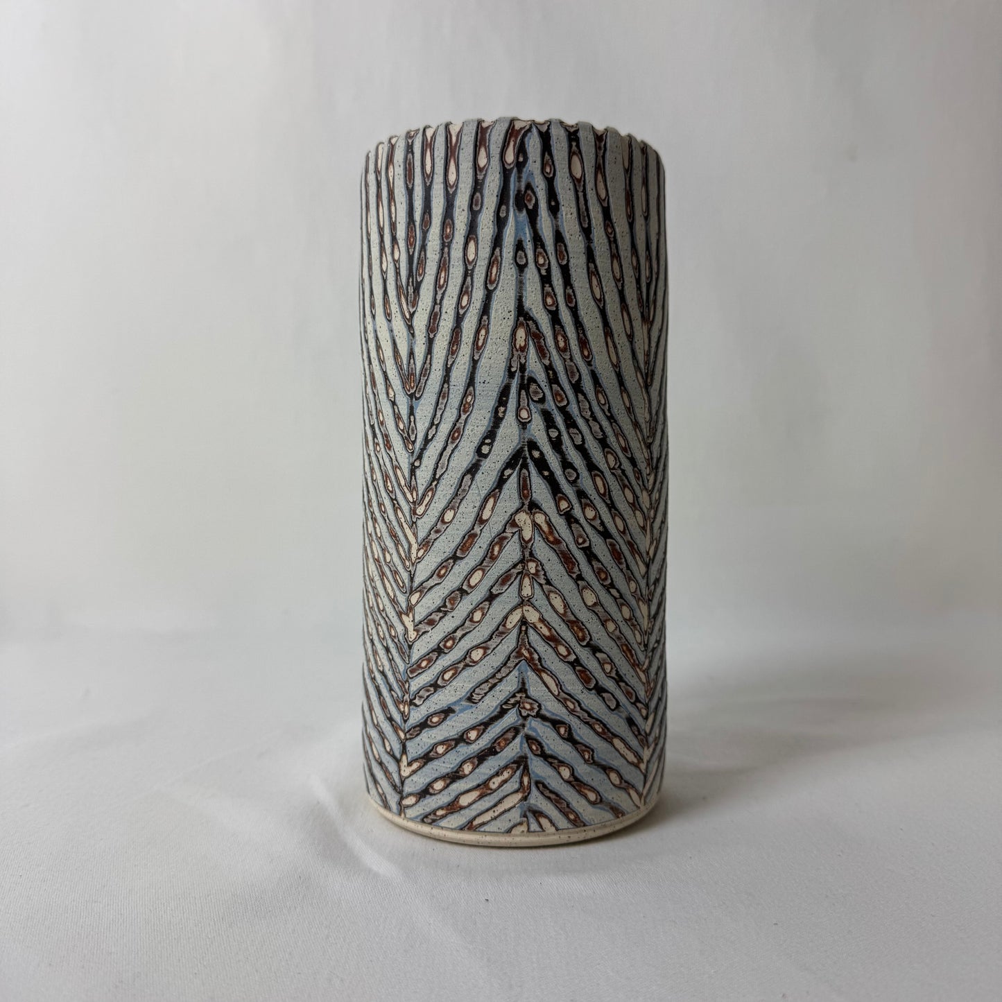 Flicker Ceramic Carved Vase