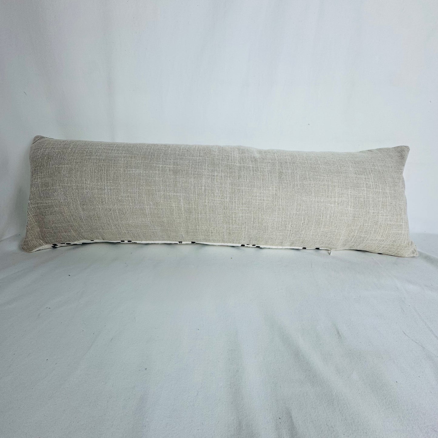 White Mudcloth Pillow