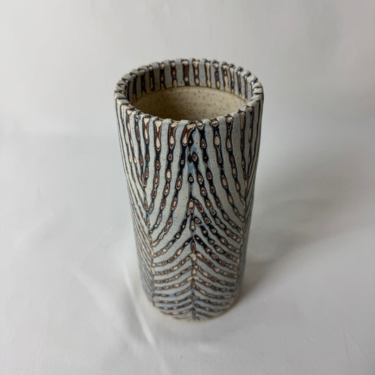 Flicker Ceramic Carved Vase