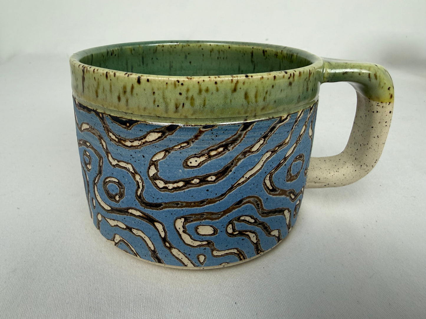 Large Layered Carved Mug