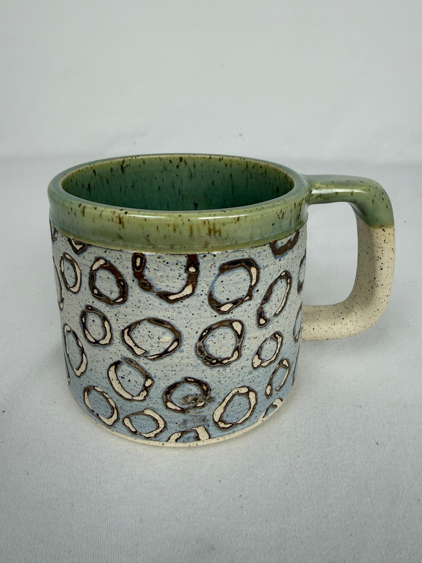Large Layered Carved Mug