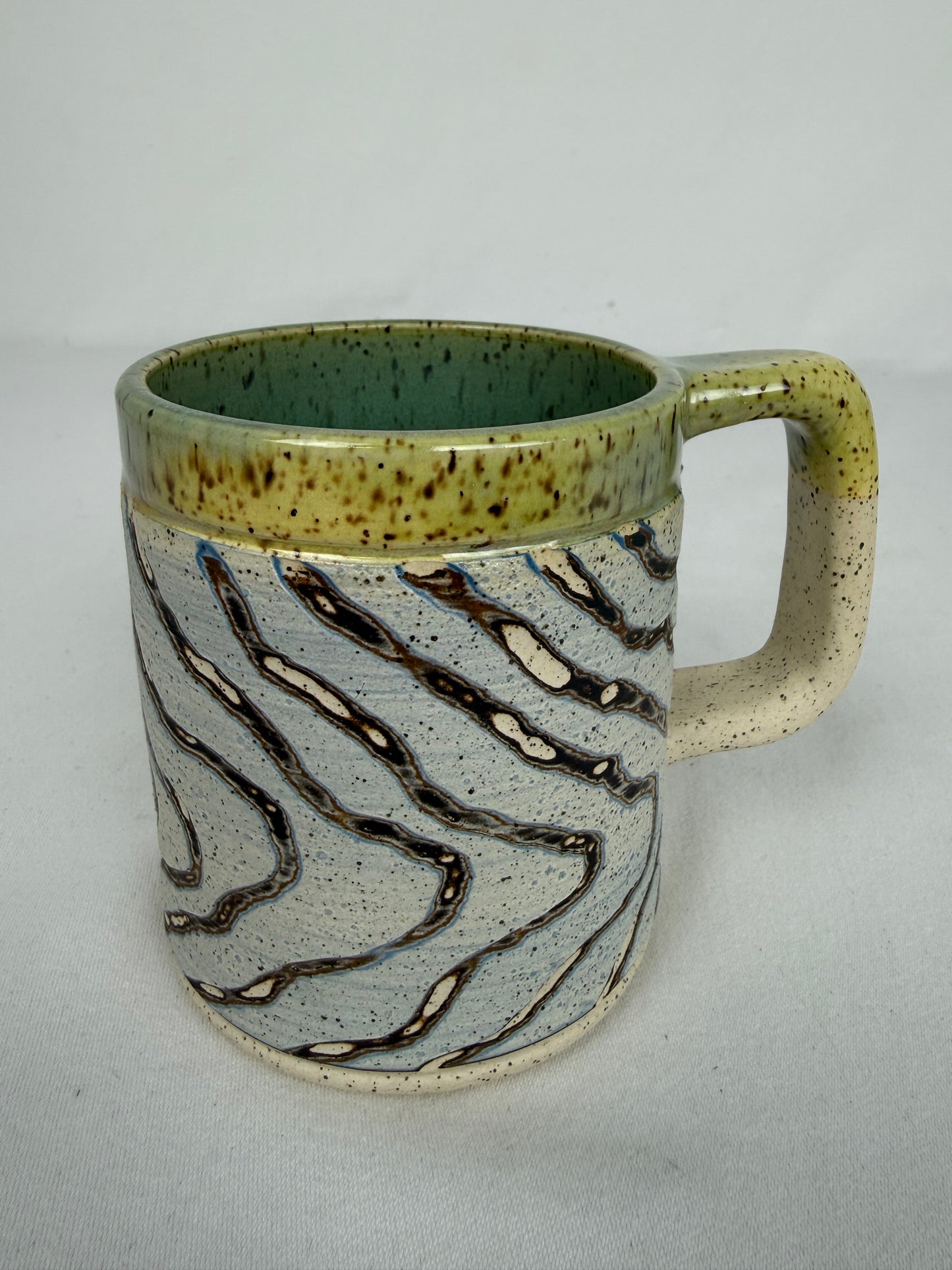 Large Layered Carved Mug