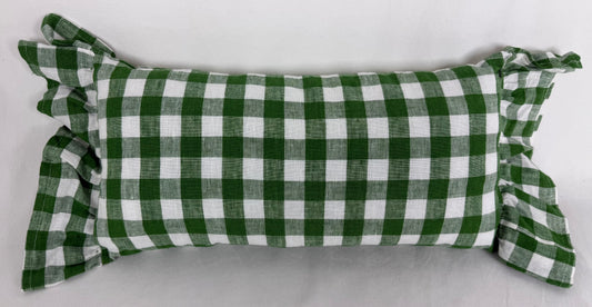 Magpie Green Check Pillow