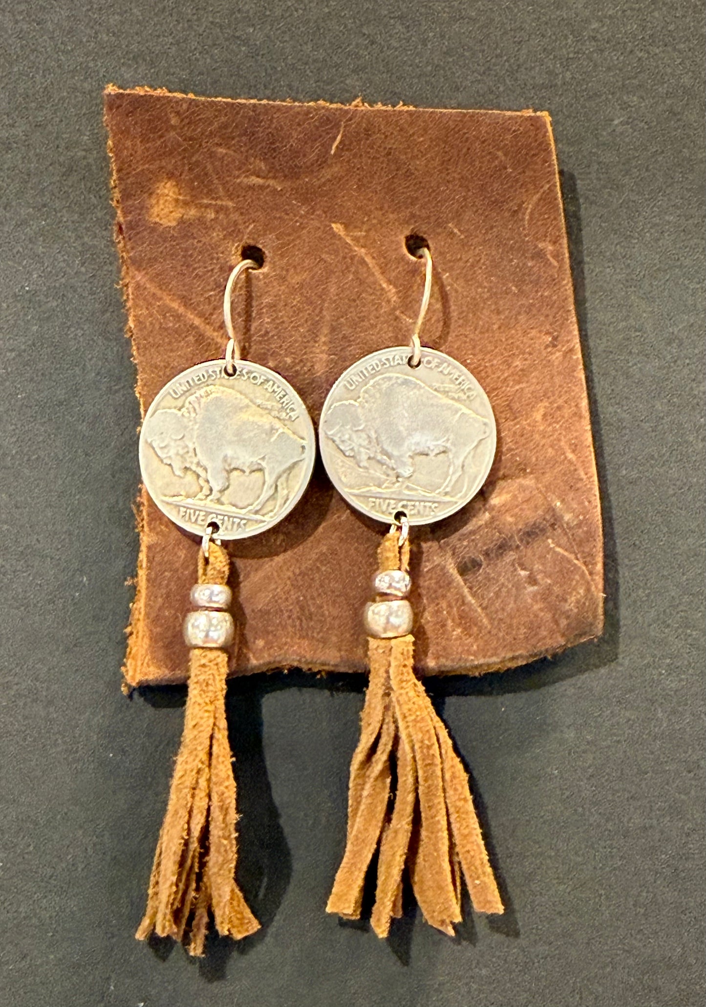 Buffalo/Tassel Earrings