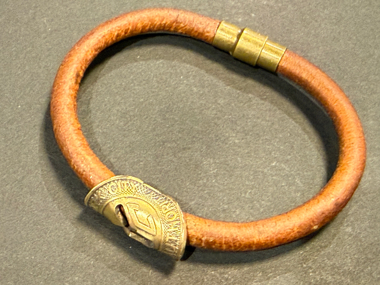 NYC Subway Leather Wrap Coin