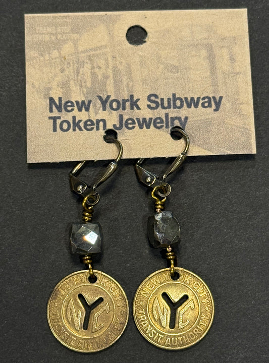 NYC Subway Token Earrings