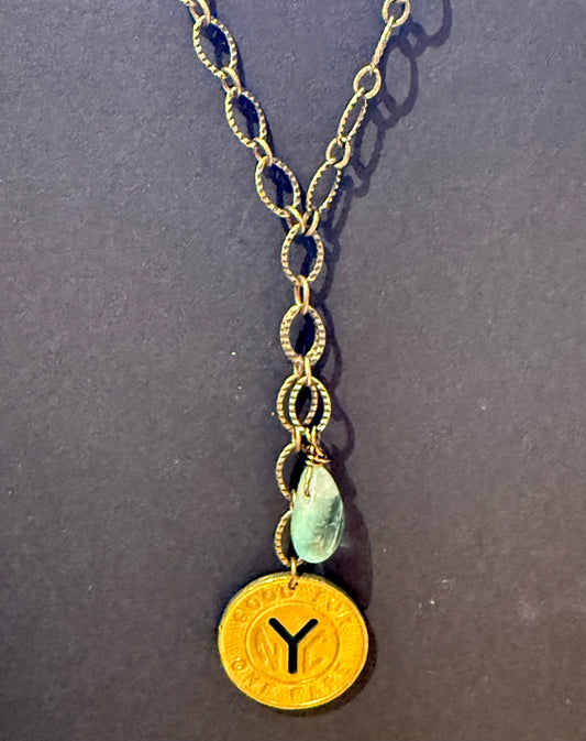 NYC Subway Necklace with Drop Bead