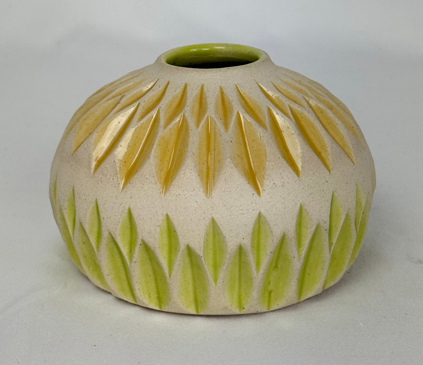 Green and Yellow Vase