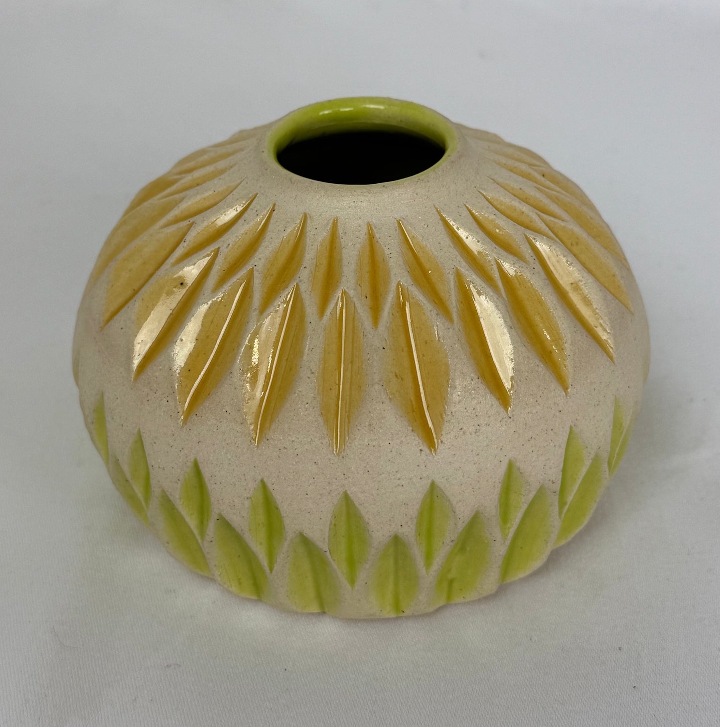 Green and Yellow Vase